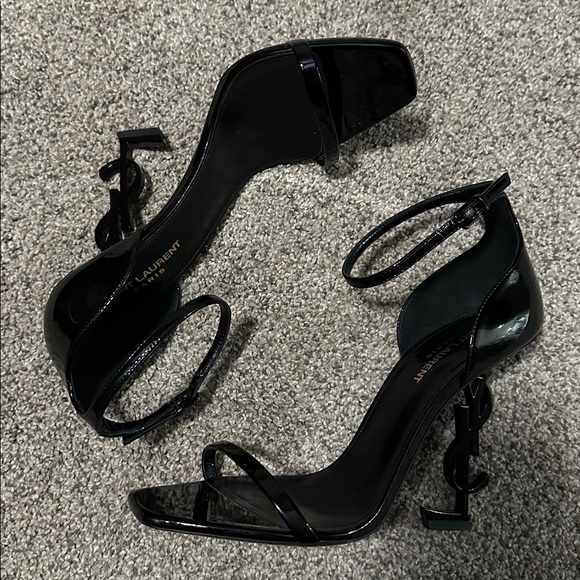 Authentic Saint Laurent Opyum YSL 110 Patent Leather Sandals 40 Black/Black - Picture 10 of 16